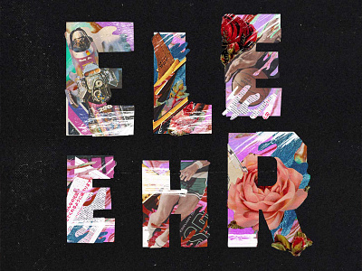 Collage Type basketball collage floral halftone lettering magazines nike texture type typography vintage