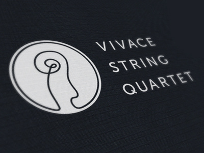 Vivace String Quartet Logo 2 - WIP circle drawn logo music