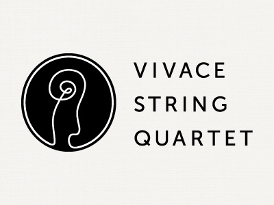 Vivace String Quartet Logo - WIP circle drawn logo music