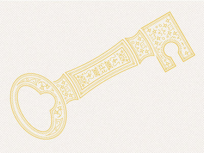 Key detail gold illustration illustrator key