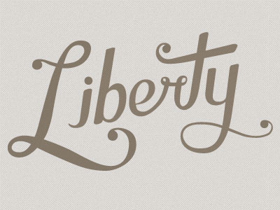 Liberty Vector lettering script typography vector