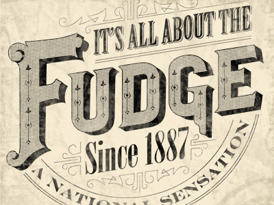 Fudge fudge grunge ornate typography victorian