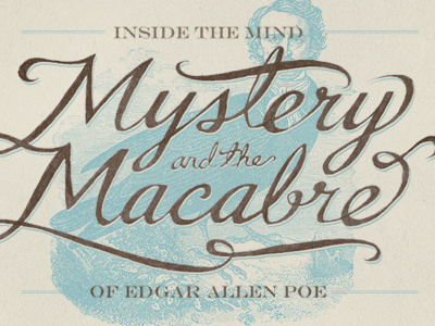 Edgar Allen Poe bird edgar allen poe engraving hand drawn illustration lettering ligature literary literature macabre mystery poe raven script swash typography