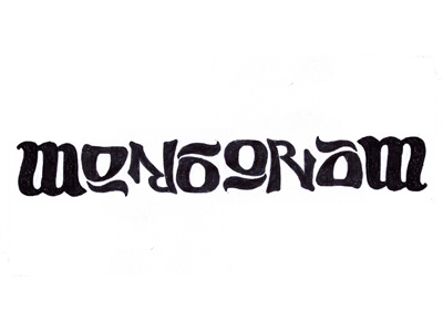 Rotational Ambigram - WIP ambigram custom draft hand lettering lettering rough typography wip