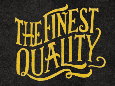 Finest Quality denim design f fashion hand lettering jeans label lettering q quality swash typography vintage