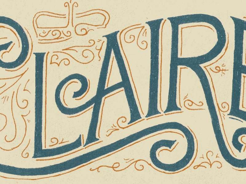 Claire Revisited [GIF] claire letter my name lettering ornament ornate typography victorian