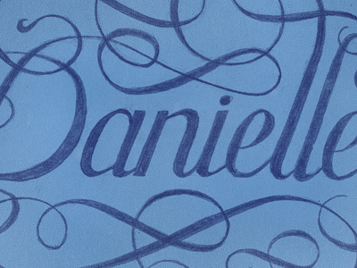 D is for Danielle danielle flourish graphite hand hand lettering letter my name lettering ornate script swash typography