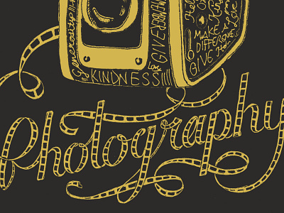 Give Photography apparel hand drawn hand lettering illustration lettering script