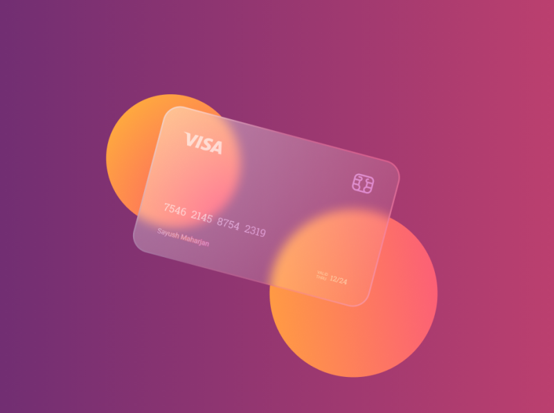 Glass Card Design by Sayush Maharjan on Dribbble