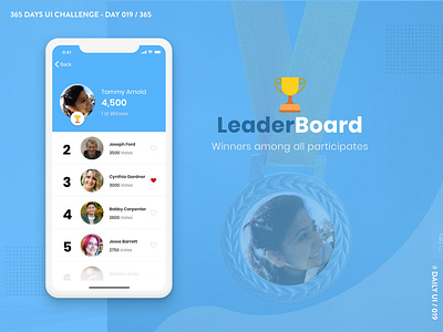 365 DAYS UI CHALLENGE - DAY 019 / 365 - Leaderboard