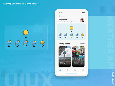 365 DAYS UI CHALLENGE | DAY 037/365 | WeatherApp
