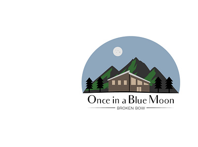 Logo design called Once in a Blue Moon design icon logo