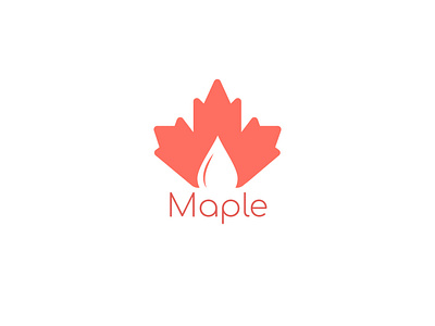 Maple skincare app branding icon logo