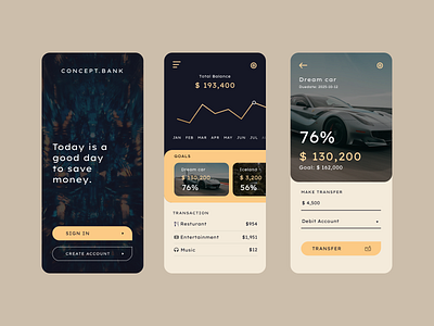 Bank app concept app bank concept design ui