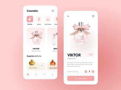 Perfume e-commerce - Mobile App app app design cart mobile app mobile app design mobile ui online shop perfume perfumery perfumes