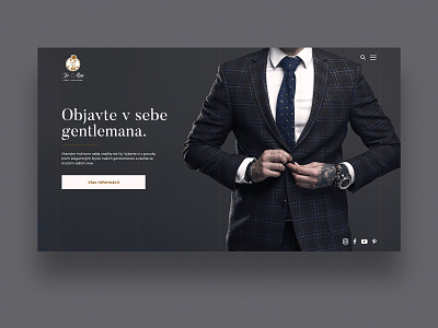 Landing page design concept for Tie Man fashion