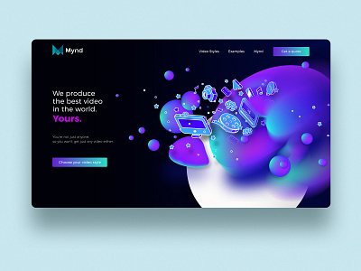 Illustration & landing page design concept for Mynd brand design clean clean design graphic design illustration illustration art illustrations logo logodesign minimal ux ux ui ux design uxdesign uxui web web design webdesign website website design