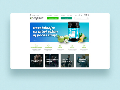 Landing page design for Kompava (sports supplements brand) clean clean design graphic design minimal ui ui ux ui design uidesign uiux ux ux ui ux design uxdesign uxui web web design webdesign website website design