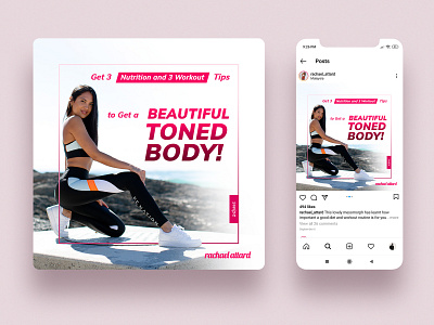 Social media content design for Rachael Attard clean clean design fitness graphic design graphicdesign instagram instagram post minimal minimalism minimalistic social media social media design social network socialmedia