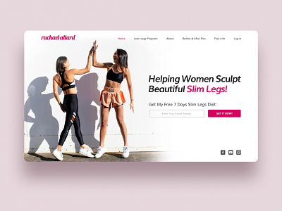 Landing page design for Rachael Attard