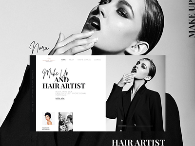 First screen website for MakeUp Artist, Australia beauty create website design hair landingpage makeup uiux uiuxdesign web design webdevelopment website design