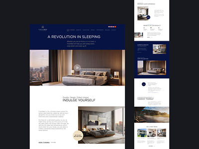 Web design for Freshbed, home page blog blue create website design landingpage luxury bed services uiuxdesign web design web designer webdevelopment website design