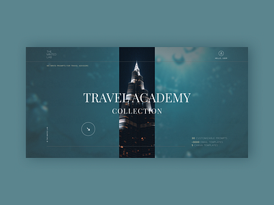 Web design for Travel Academy Dashboard, The Minted Lab blue create website dashboard design first screen landingpage modern travel uiux uiuxdesign uxui web designer webdevelopment website website design