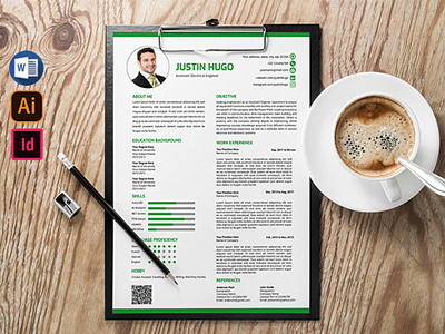 Professional Resume and Cover Letter a4 cover letter template doctors engineer modern resume postgraduate professional responsive resume resume clean resume design