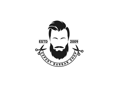 Expert Barber Shop Logo businesscard corporate identity creative design logo shop vector