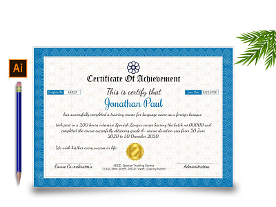 Certificate of Achivement