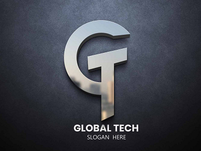 Global Tech Letter GT logo company creative global letterlogo logo software tech technology template