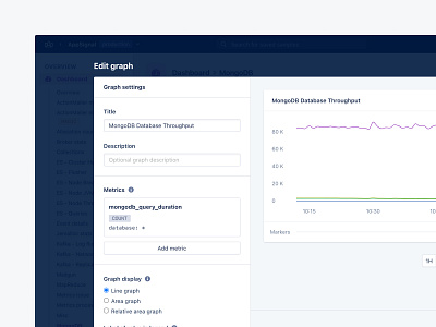 New Feature: Graph Builder app application application monitoring builder dashboard design development front end graphs product design saas ui user experience user interface ux web