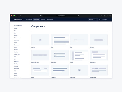 AppSignal Design System component components design design system development front end guidelines user experience user interface web