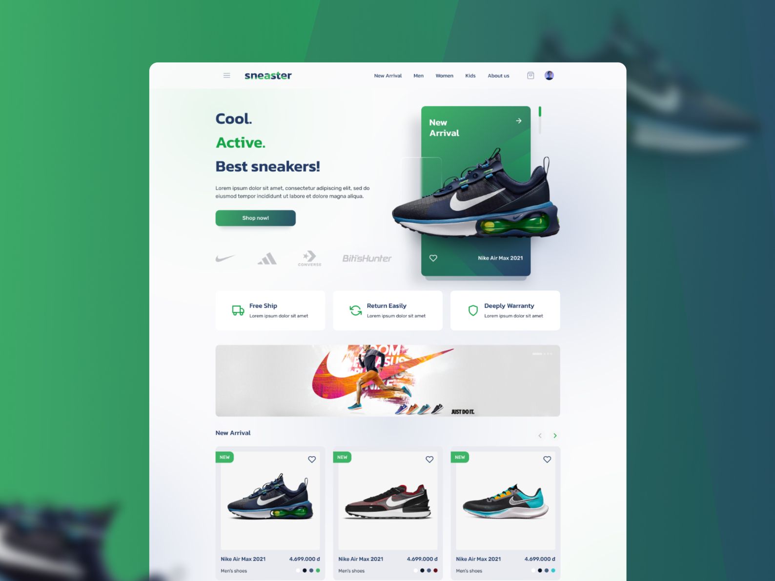 Sneaker store - sport web design by Eastplayers Studio UI UX Agency on ...