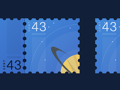 Stamps mail planet stamp vector
