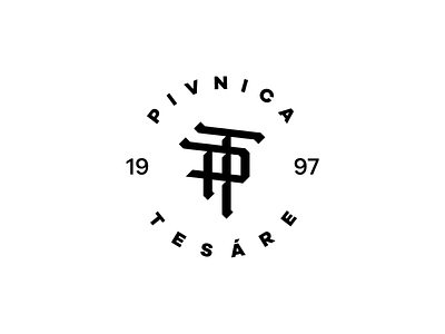 PT monogram logo – Pivnica Tesáre