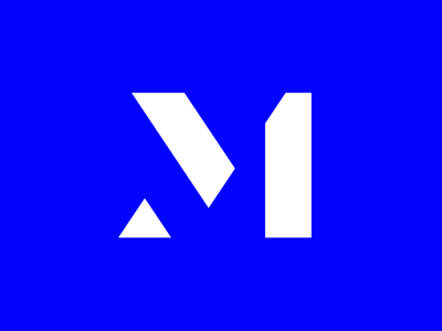 M Monogram blue inspiration letter logo minimalism monogram simple timeless typography