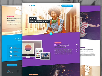 Rdio Landing Page