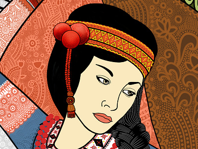 Myths and legends of native land №1 art girl graphic illustration illustrator photoshop