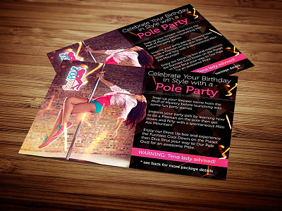 Flyer design for Pole Party creative design flyer follow party photoshop
