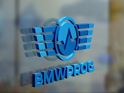 Logo for BMWprog brand branding design follow logo logotype photoshop