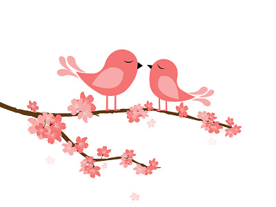 Love Birds birds design icon illustration logo love minimal vectorart