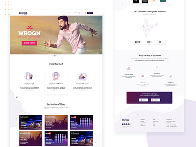 Blingg Web banners brands brandsui employees headerui icons illustrations offerui services ui uidesign uiux uiuxdesign ux web webdesign webpages website design webui