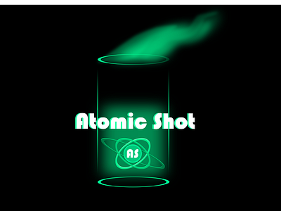 AtomicShot002 atom icon logo shot toxic vector art