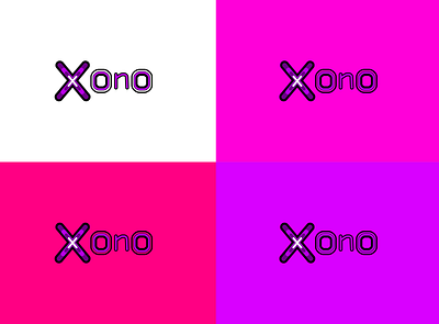 XONO art brand brand design branding colorful design face four four colors logo logotype logotypedesign pink purple vector vector art white x xono