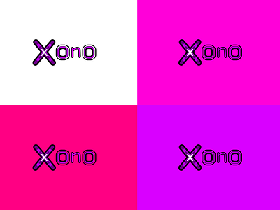 XONO art brand brand design branding colorful design face four four colors logo logotype logotypedesign pink purple vector vector art white x xono