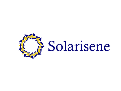 Solarisene v1 blue blue and yellow branding company electricity energy company illustration inkscape logo logotype power shine solar sun sun logo vector vector art yellow