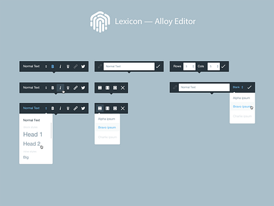 Lexicon - Alloy Editor admin panel content editor minimalist text ui ux