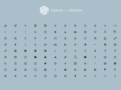 Lexicon - Lifeicons collection design flat icons illustrations set ui ui kit