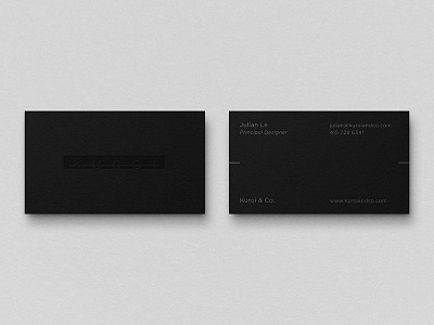 Kuroi & Co. Business Card branding business cards design studio identity logo logotype los angeles